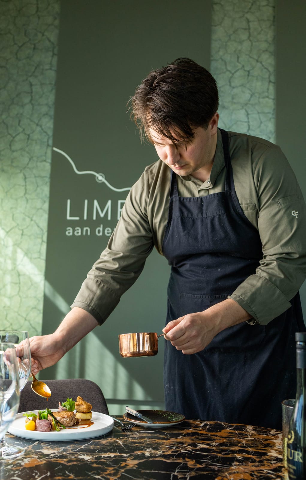 Fine-dining gerecht bij Limes aan den Rijn